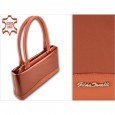 5616 Arancione Italienische Damen Leder Handtasche
